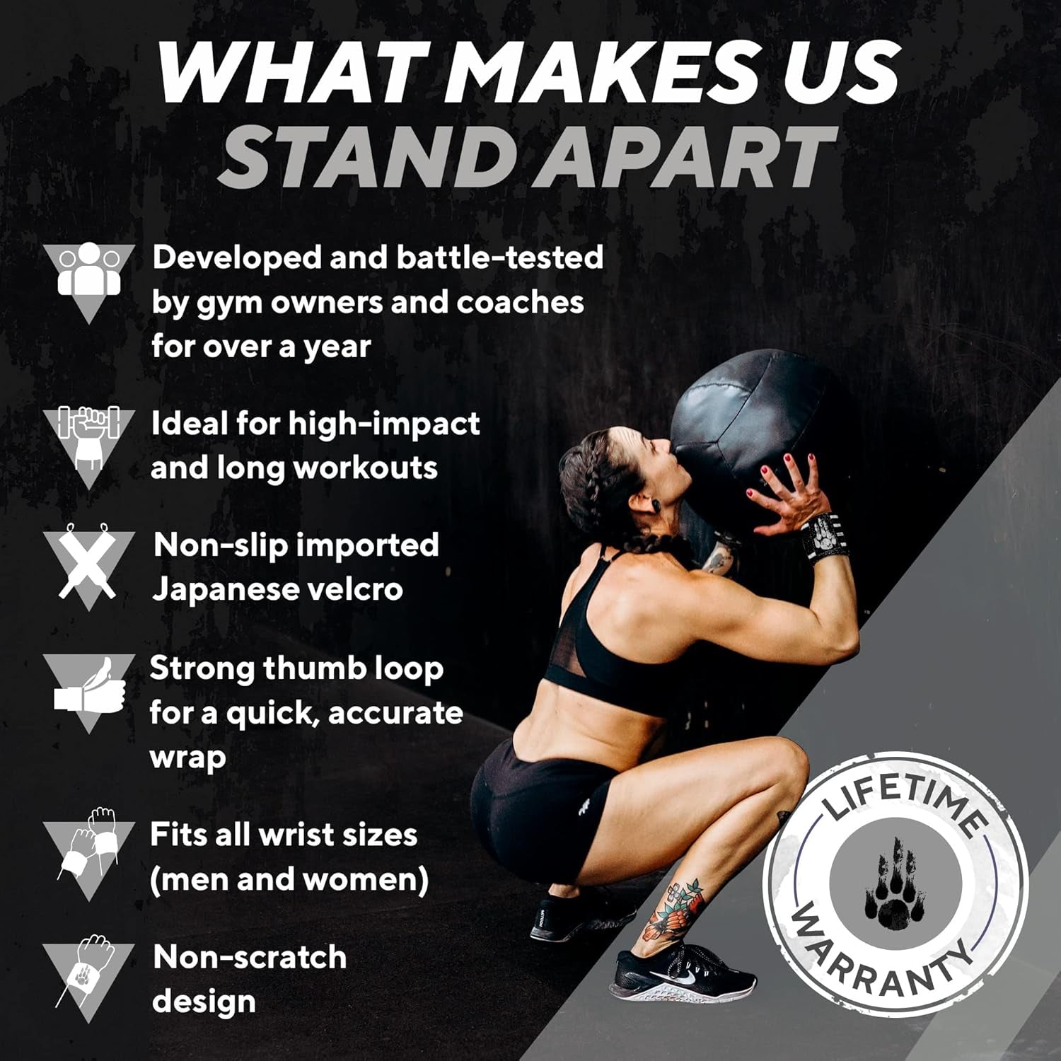 Wrist Wraps for Weightlifting - Professional Wrist Straps for Men and Women - Strength Training, Bodybuilding, Powerlifting, Cross Fit - Eliminate Wrist Pain with Durable Support (Since 2010)