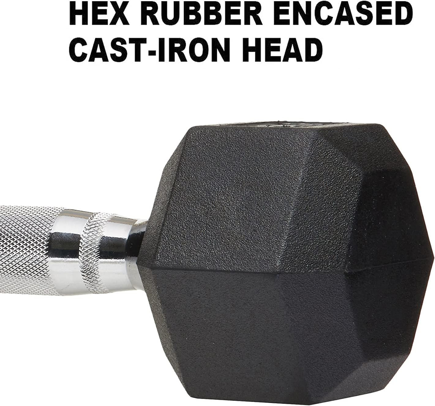 Rubber Encased Hex Dumbbell Set, Dumbbell Hand Weight for Home Gym Free Weight Training